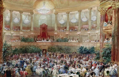 Cena nella Salle des Spectacles a Versailles, 1854
